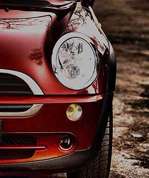 Red Mini car.